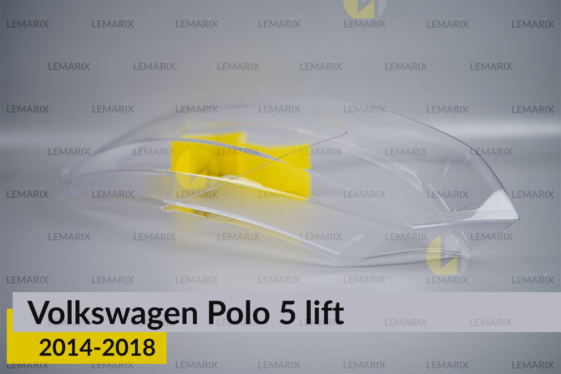 Скло фари VW Volkswagen Polo 5 (2014-2018) рест ліве