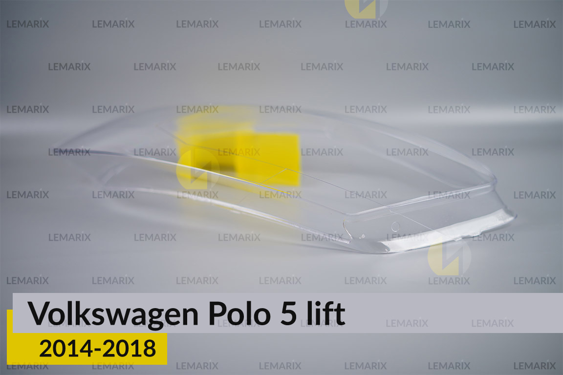 Скло фари VW Volkswagen Polo 5 (2014-2018) рест ліве