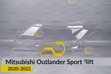 Стекло фары Mitsubishi Outlander Sport (2020-2022) 3 рест левое