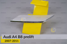 Хромована декоративна маска нижня Audi A4 B8 (2007-2011) дорест ліва