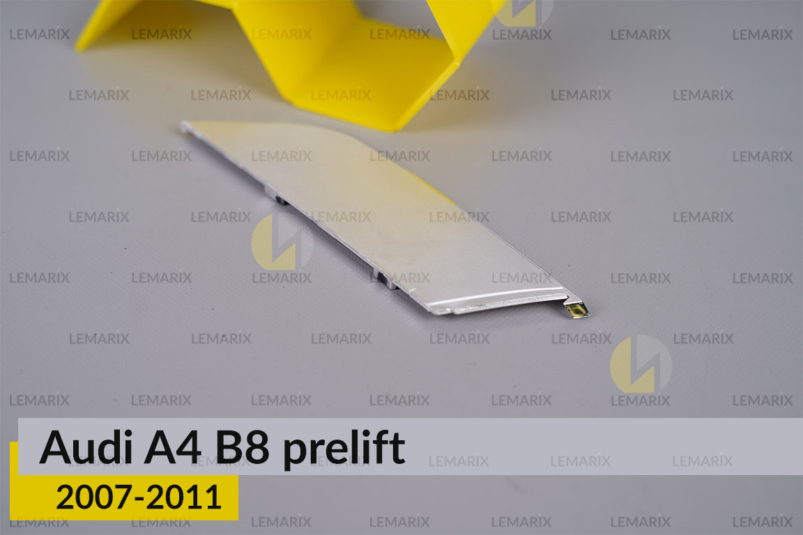 Хромована декоративна маска нижня Audi A4 B8 (2007-2011) дорест ліва