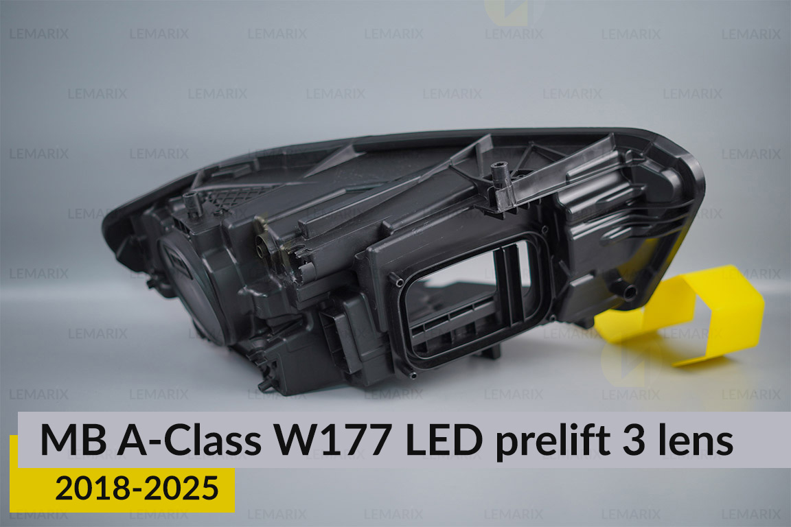 Корпус фари Mercedes-Benz A-Class W177 LED 3 лінзи (2018-2025) дорест лівий