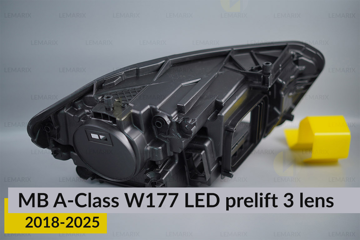 Корпус фари Mercedes-Benz A-Class W177 LED 3 лінзи (2018-2025) дорест лівий