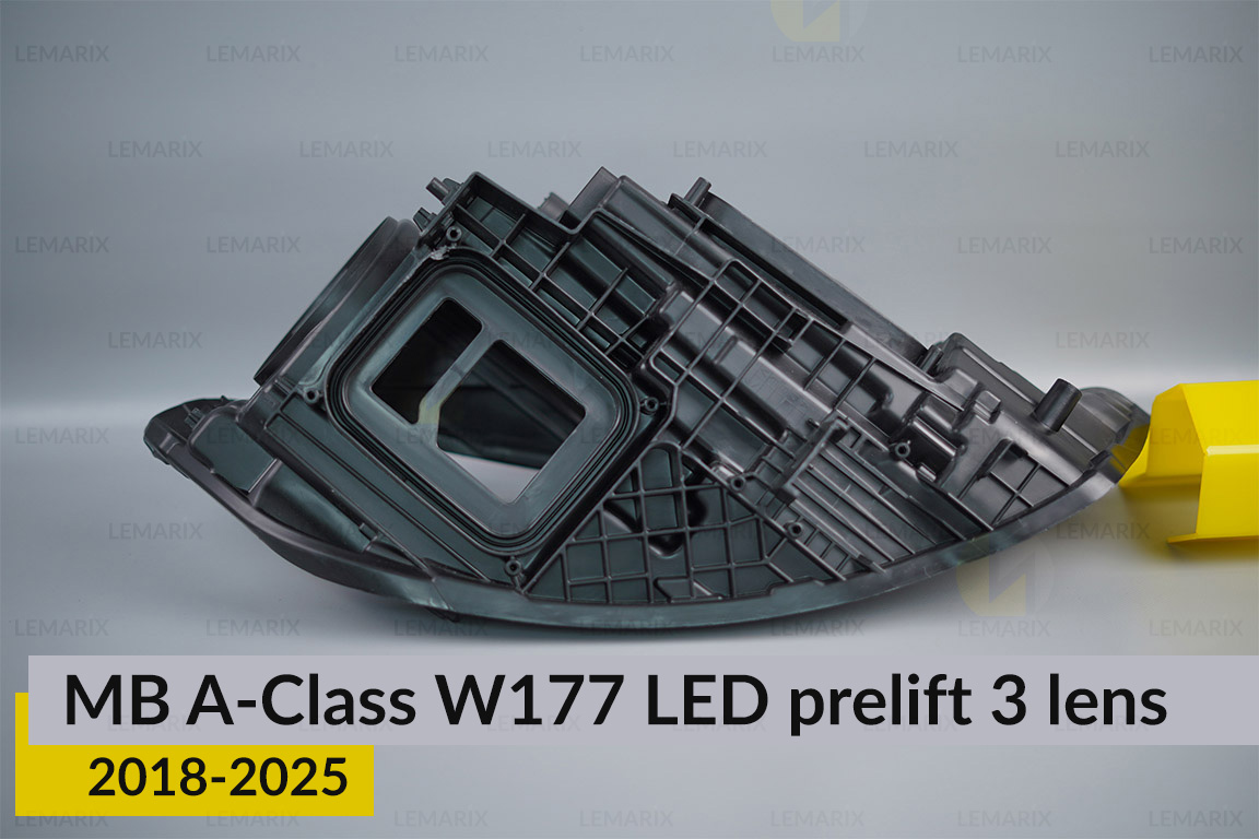 Корпус фари Mercedes-Benz A-Class W177 LED 3 лінзи (2018-2025) дорест лівий