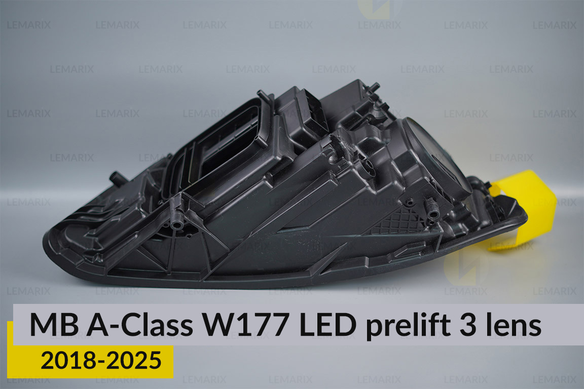 Корпус фари Mercedes-Benz A-Class W177 LED 3 лінзи (2018-2025) дорест лівий