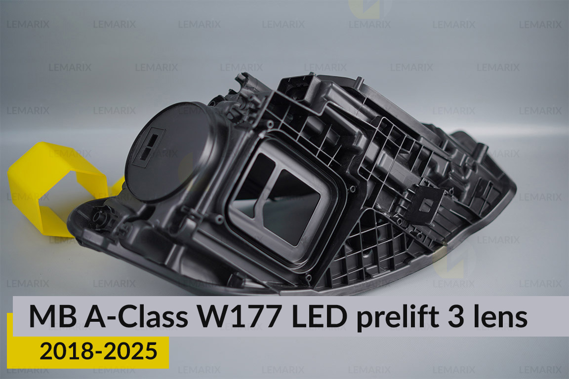 Корпус фари Mercedes-Benz A-Class W177 LED 3 лінзи (2018-2025) дорест лівий