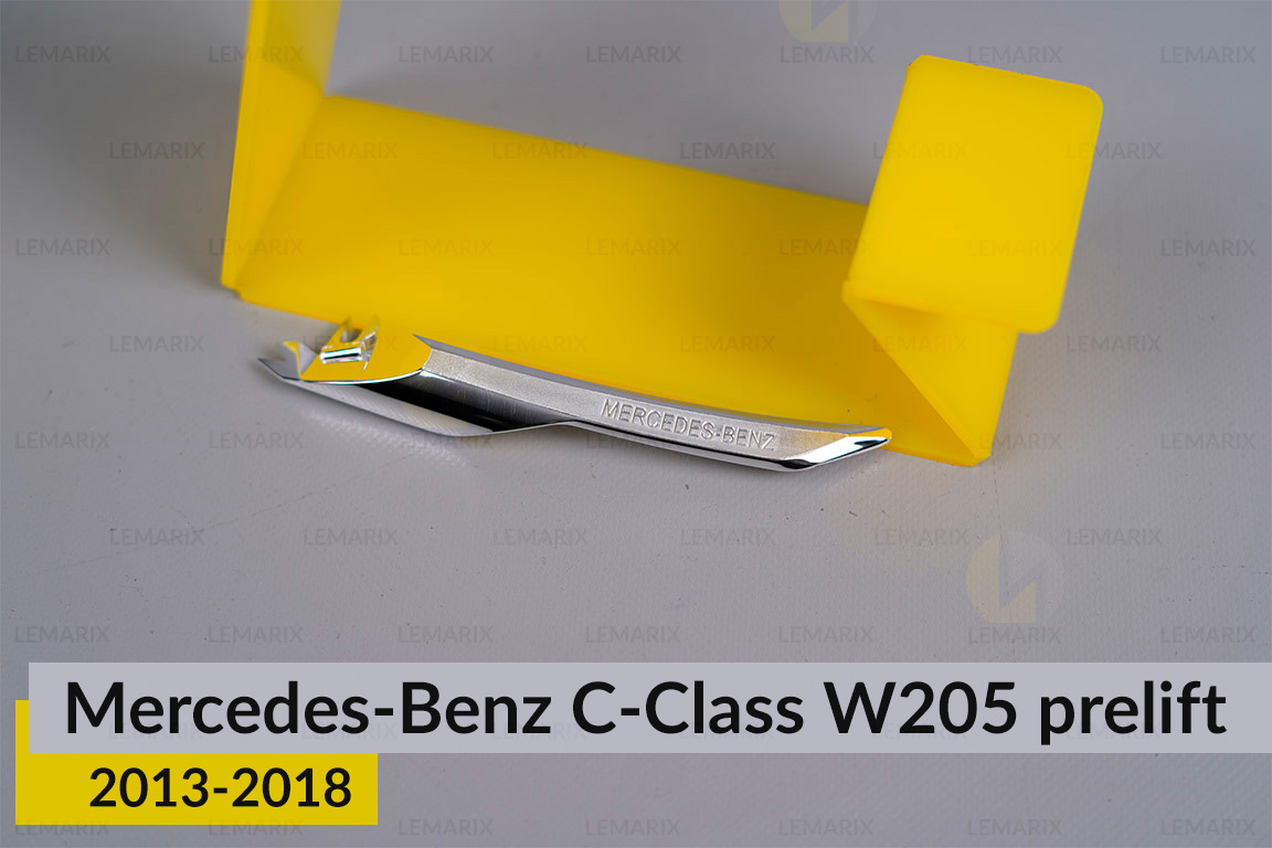 Хромована декоративна маска бокова інфо Mercedes-Benz C-Class W205 (2013-2018) дорест права