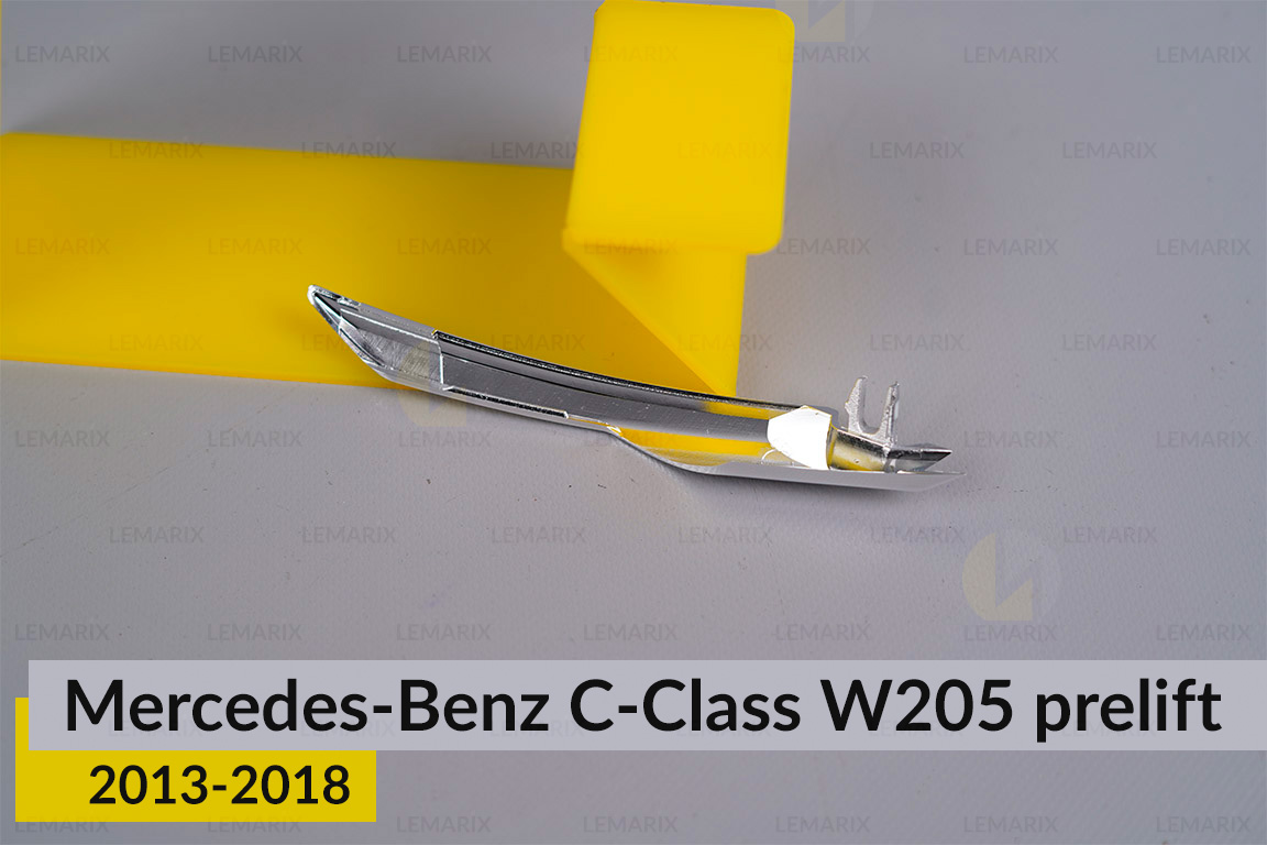 Хромована декоративна маска бокова інфо Mercedes-Benz C-Class W205 (2013-2018) дорест права