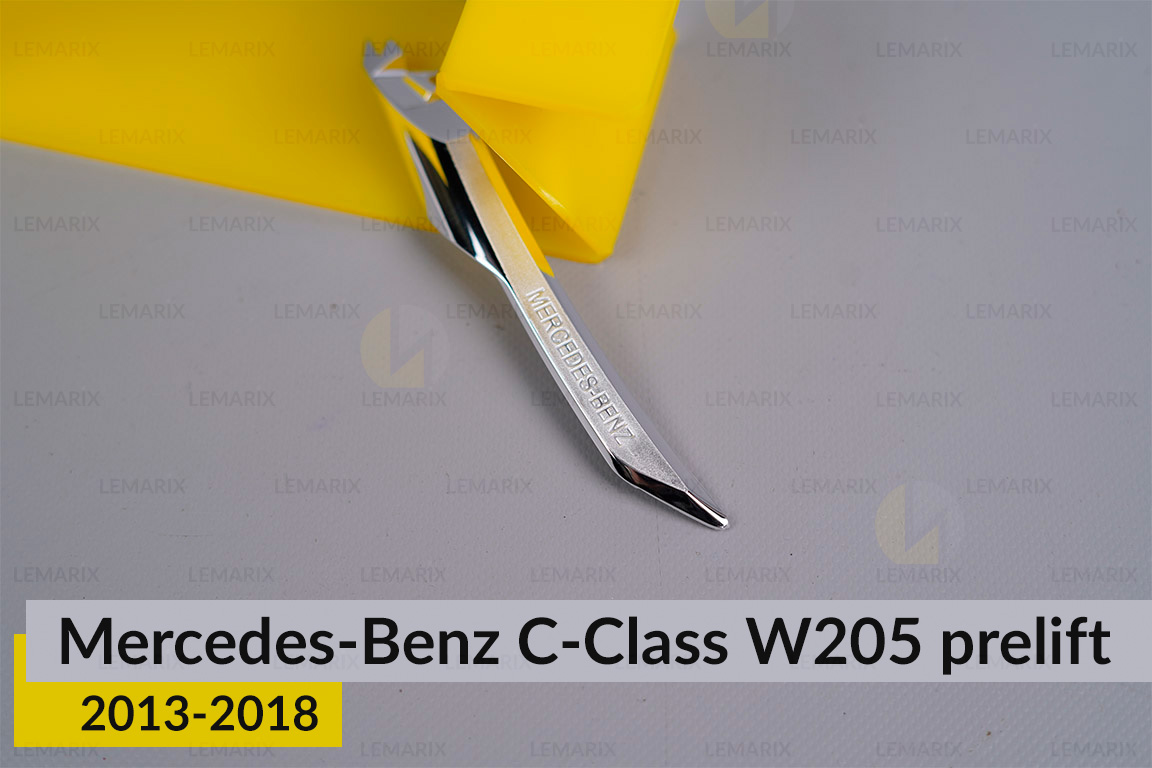 Хромована декоративна маска бокова інфо Mercedes-Benz C-Class W205 (2013-2018) дорест права