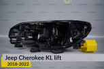 Корпус фари Jeep Cherokee KL (2018-2022) рест лівий