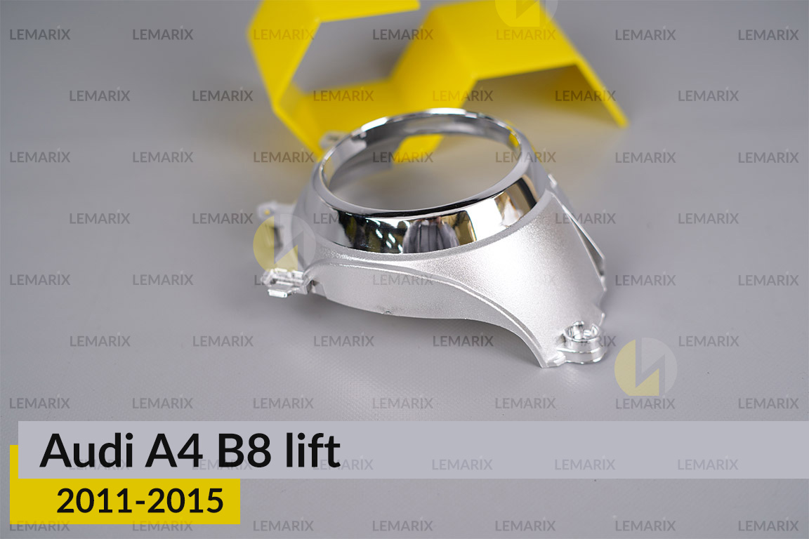 Хромована маска лінзи Audi A4 B8 (2011-2015) рест ліва