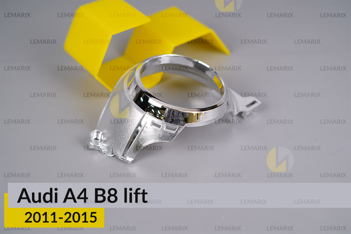 Хромована маска лінзи Audi A4 B8 (2011-2015) рест ліва