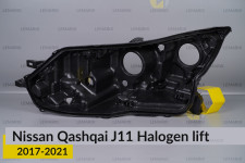 Корпус фари Nissan Qashqai J11 Halogen (2017-2021) рест лівий
