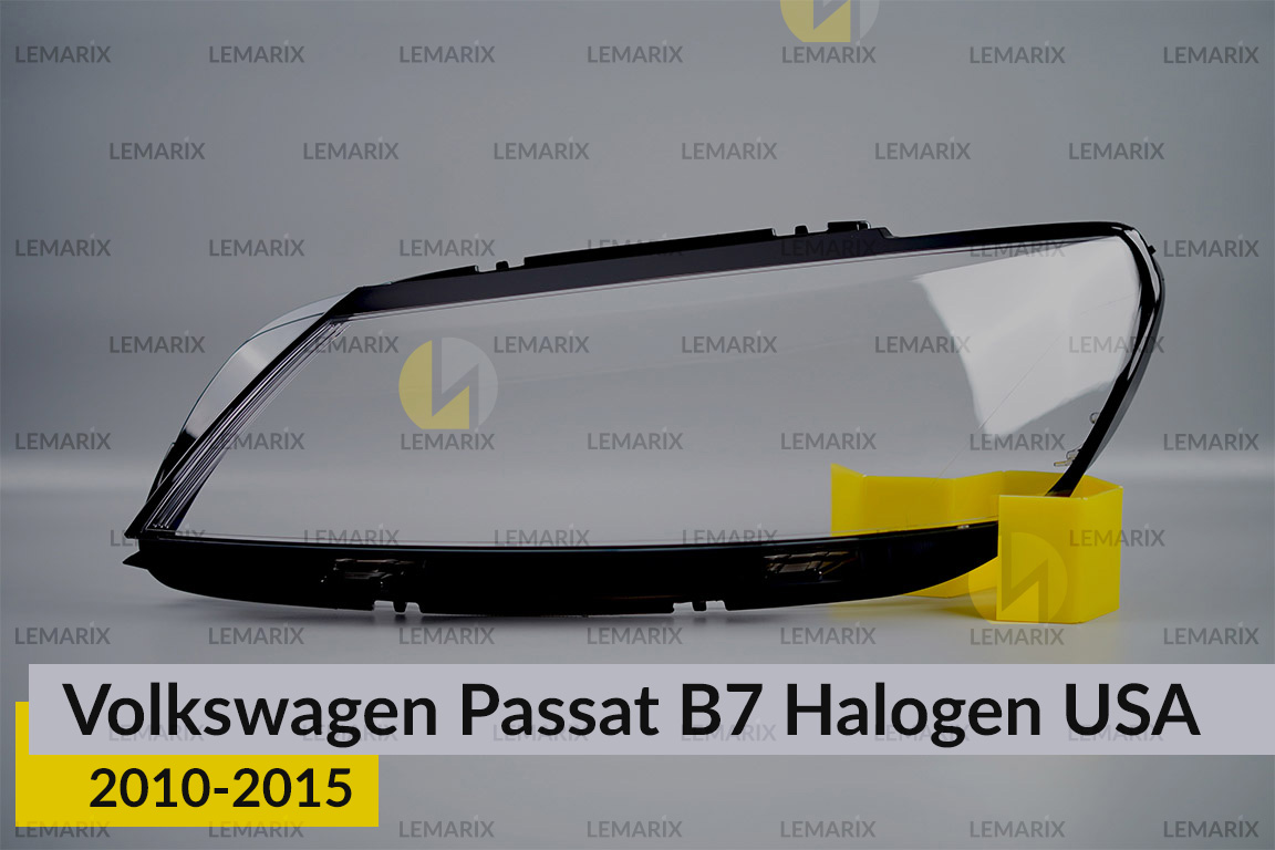 Скло фари VW Volkswagen Passat B7 USA Halogen (2010-2015) ліве