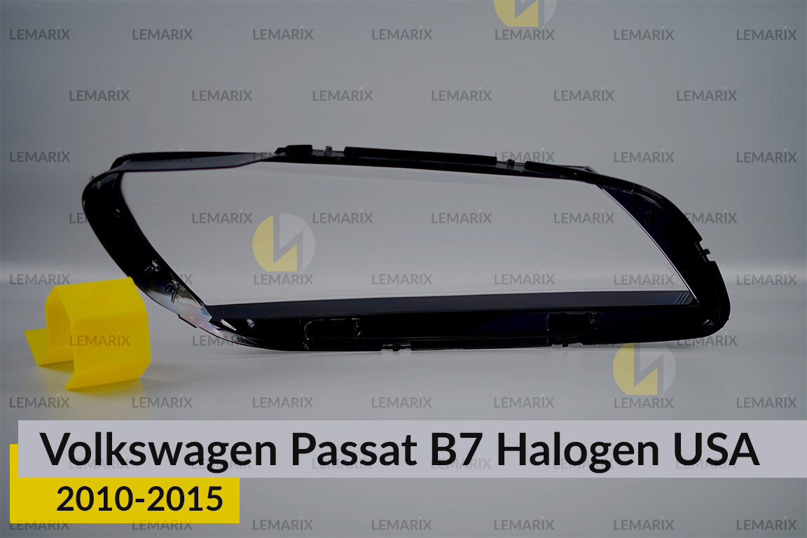 Скло фари VW Volkswagen Passat B7 USA Halogen (2010-2015) ліве