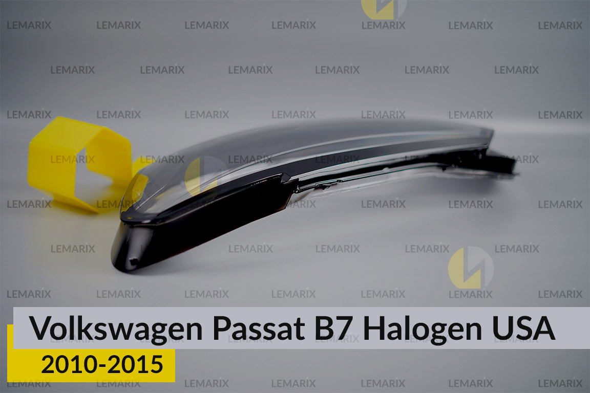 Скло фари VW Volkswagen Passat B7 USA Halogen (2010-2015) ліве