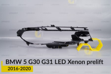 Декоративная маска BMW 5 G30 G31 LED Xenon (2016-2020) дорест правая