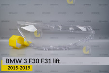 Скло фари BMW 3 F30 F31 (2015-2019) рест праве