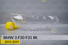 Скло фари BMW 3 F30 F31 (2015-2019) рест праве