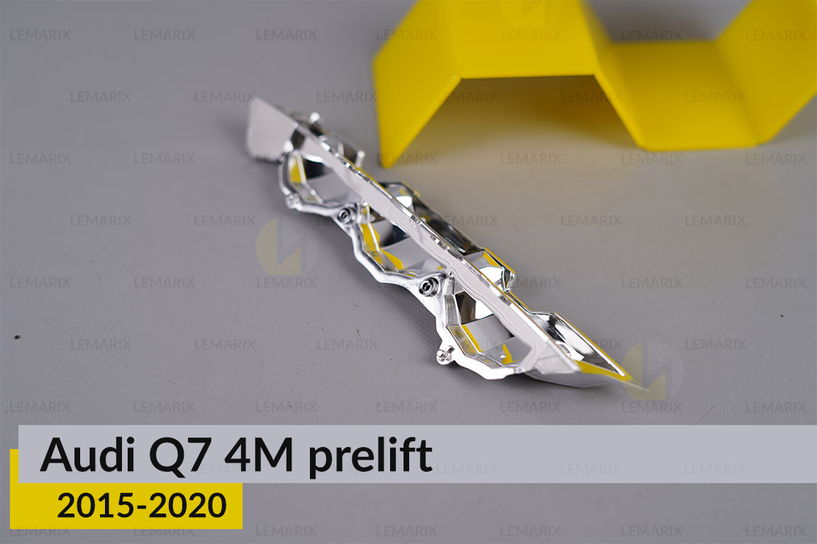 Хромована маска світлорозсіювача Audi Q7 4M (2015-2020) дорест права
