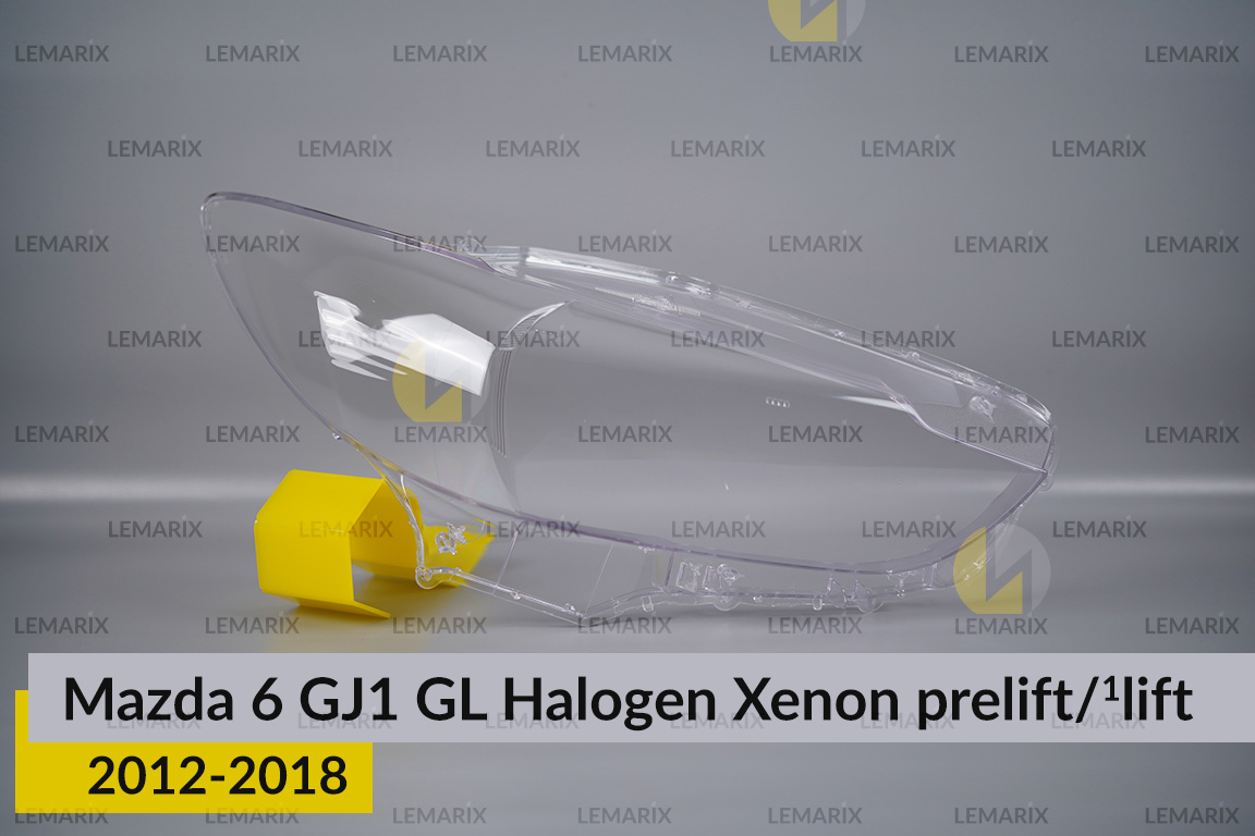 Скло фари Mazda 6 GJ1 GL Halogen Xenon (2012-2018) дорест/1 рест праве