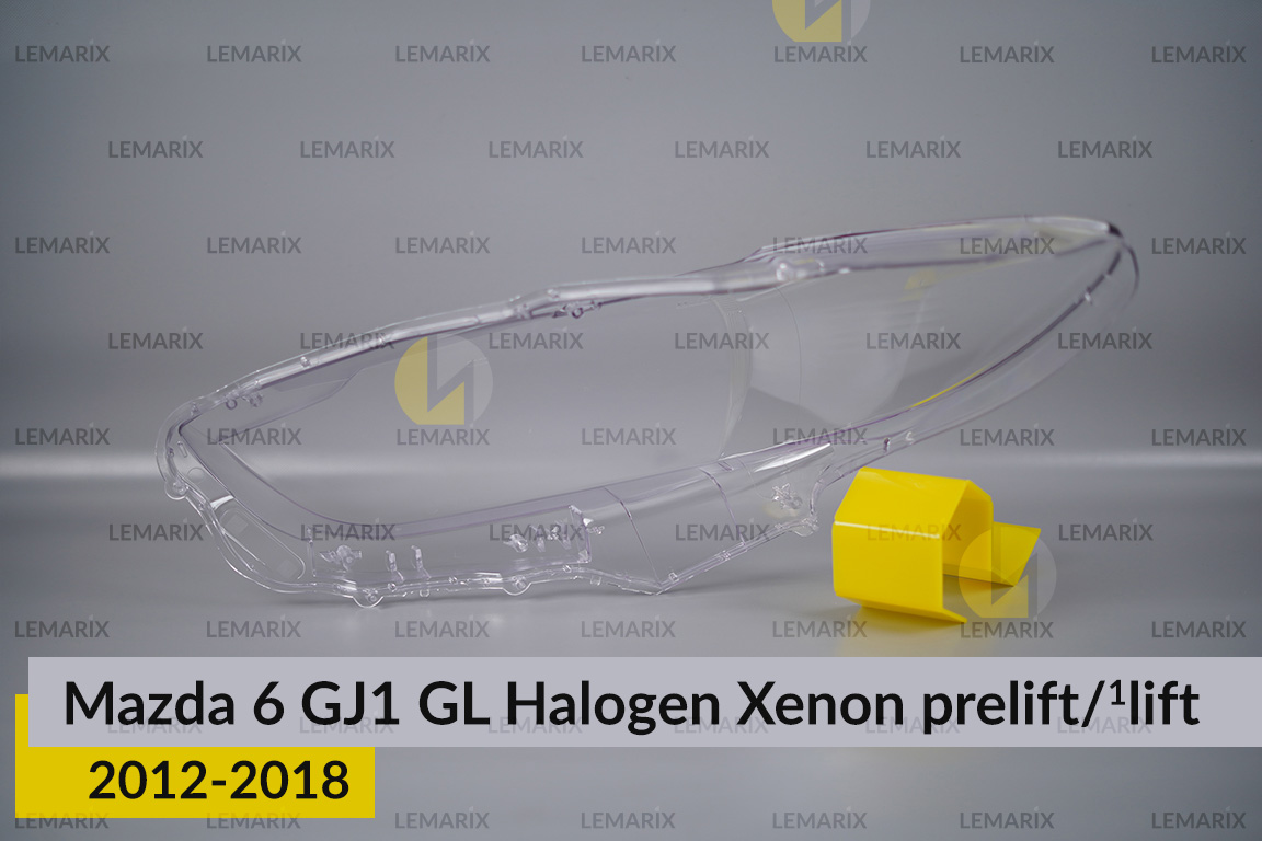 Скло фари Mazda 6 GJ1 GL Halogen Xenon (2012-2018) дорест/1 рест праве