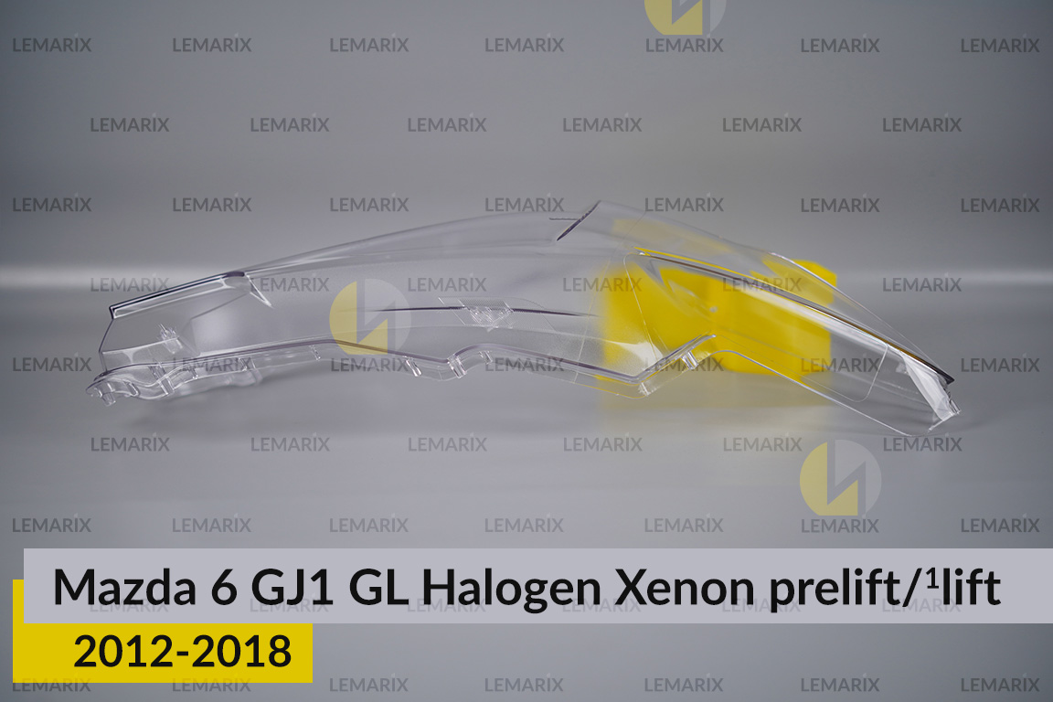 Скло фари Mazda 6 GJ1 GL Halogen Xenon (2012-2018) дорест/1 рест праве