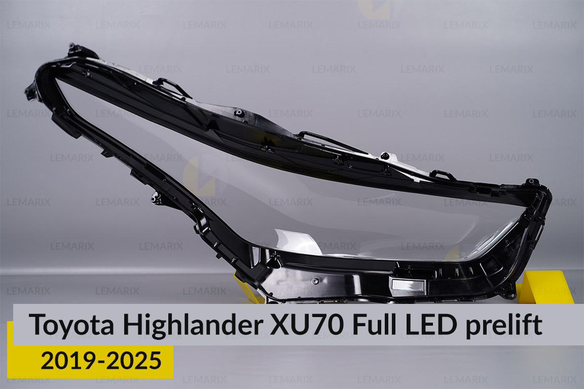 Скло фари Toyota Highlander XU70 Full LED (2019-2026) дорест ліве