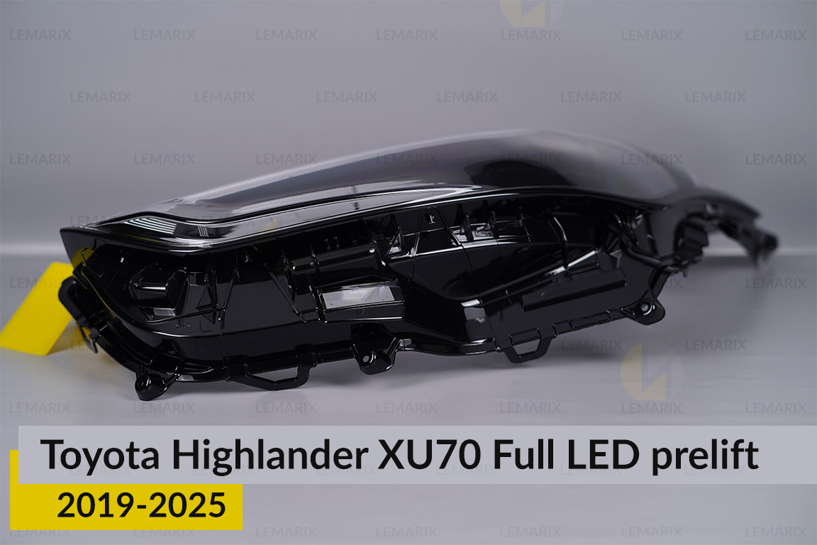 Скло фари Toyota Highlander XU70 Full LED (2019-2026) дорест ліве