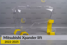 Стекло фары Mitsubishi Xpander (2022-2026) рест правое