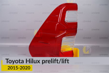Стекло заднего фонаря Toyota Hilux (2015-2020) дорест/рест левое