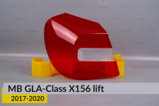 Скло заднього ліхтаря зовнішнє в крилі Mercedes-Benz GLA-Class X156 (2017-2020) рест ліве