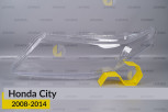 Скло фари Honda City (2008-2014) ліве