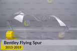 Скло фари Bentley Flying Spur (2013-2019) праве