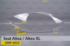 Стекло фары Seat Altea/Altea XL (2009-2012) рест правое