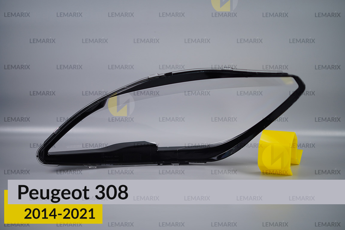 Скло фари Peugeot 308 (2014-2021) праве