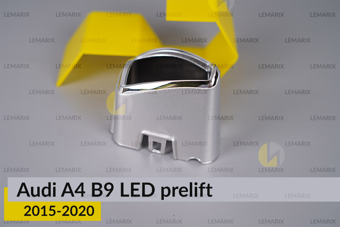 Хромована маска лінзи Audi A4 B9 LED (2015-2020) дорест права