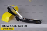 Хромована декоративна маска світловода зовнішня BMW 5 G30 G31 (2020-2023) рест права