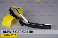 Хромована декоративна маска світловода зовнішня BMW 5 G30 G31 (2020-2023) рест права
