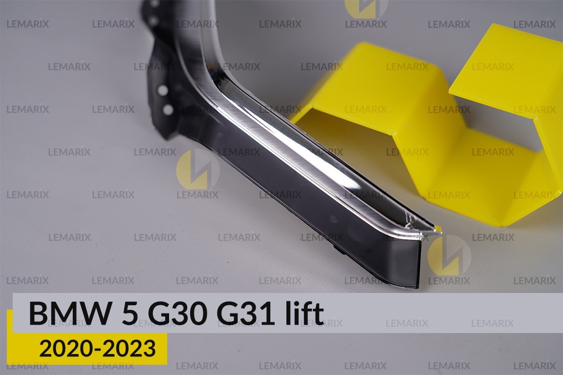 Хромована декоративна маска світловода зовнішня BMW 5 G30 G31 (2020-2023) рест права
