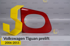 Скло заднього ліхтаря внутрішнє в кришці багажника VW Volkswagen Tiguan (2006-2011) дорест ліве