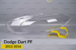 Скло фари Dodge Dart PF (2012-2016) ліве