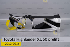 Хромированная декоративная маска Toyota Highlander XU50 (2013-2016) дорест правая