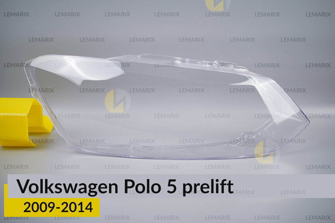 Скло фари VW Volkswagen Polo 5 (2009-2014) дорест праве