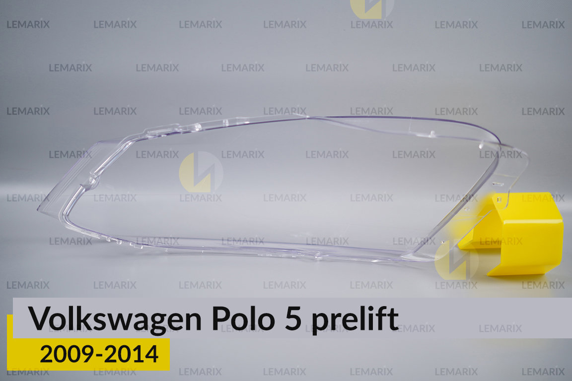 Скло фари VW Volkswagen Polo 5 (2009-2014) дорест праве