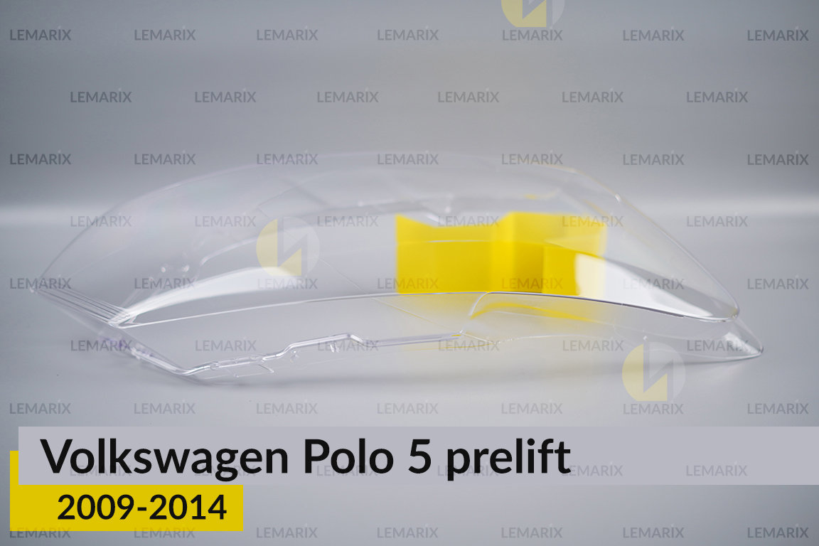 Скло фари VW Volkswagen Polo 5 (2009-2014) дорест праве