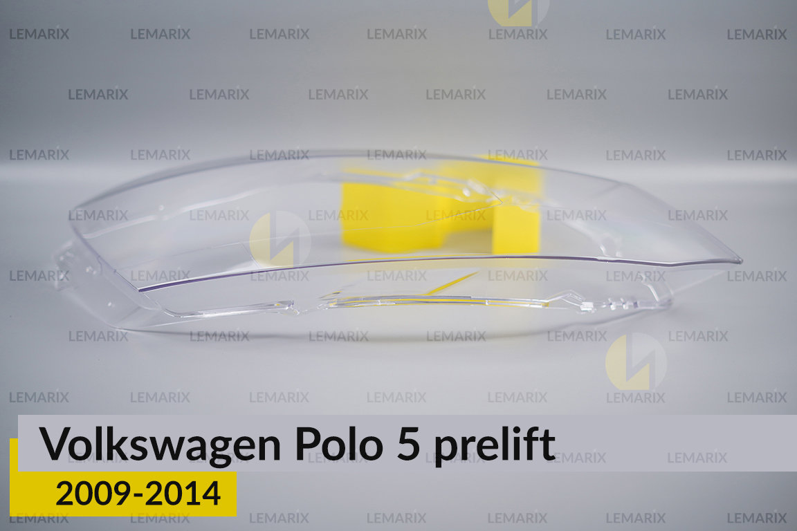 Скло фари VW Volkswagen Polo 5 (2009-2014) дорест праве