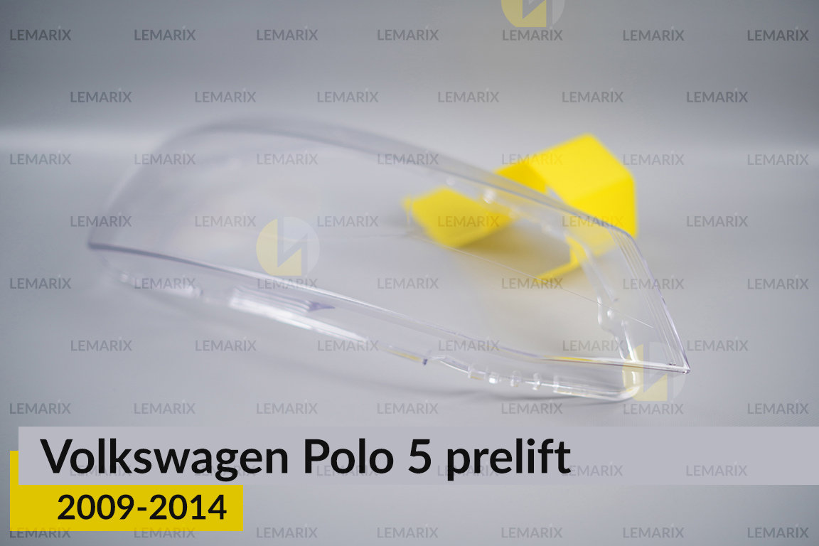 Скло фари VW Volkswagen Polo 5 (2009-2014) дорест праве