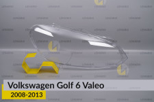 Стекло фары VW Volkswagen Golf 6 Valeo (2008-2013) правое