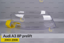 Скло фари Audi A3 8P (2003-2008) дорест праве